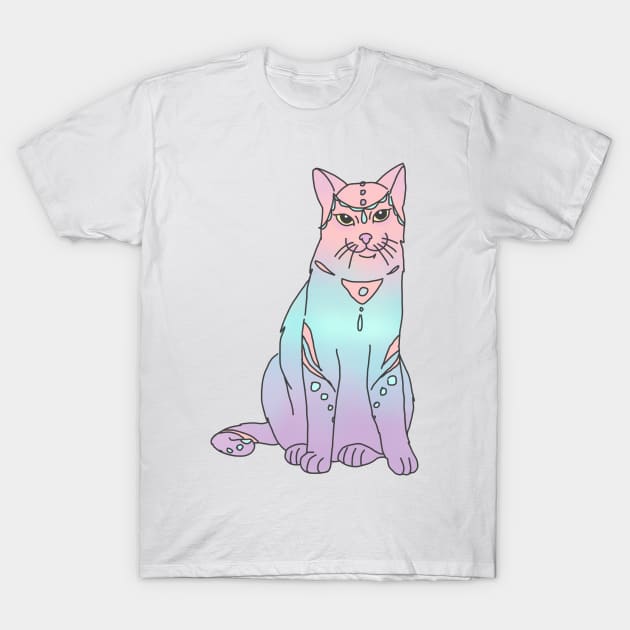 boho cat ombre pastel grunge tumblr T-Shirt by bigkidult